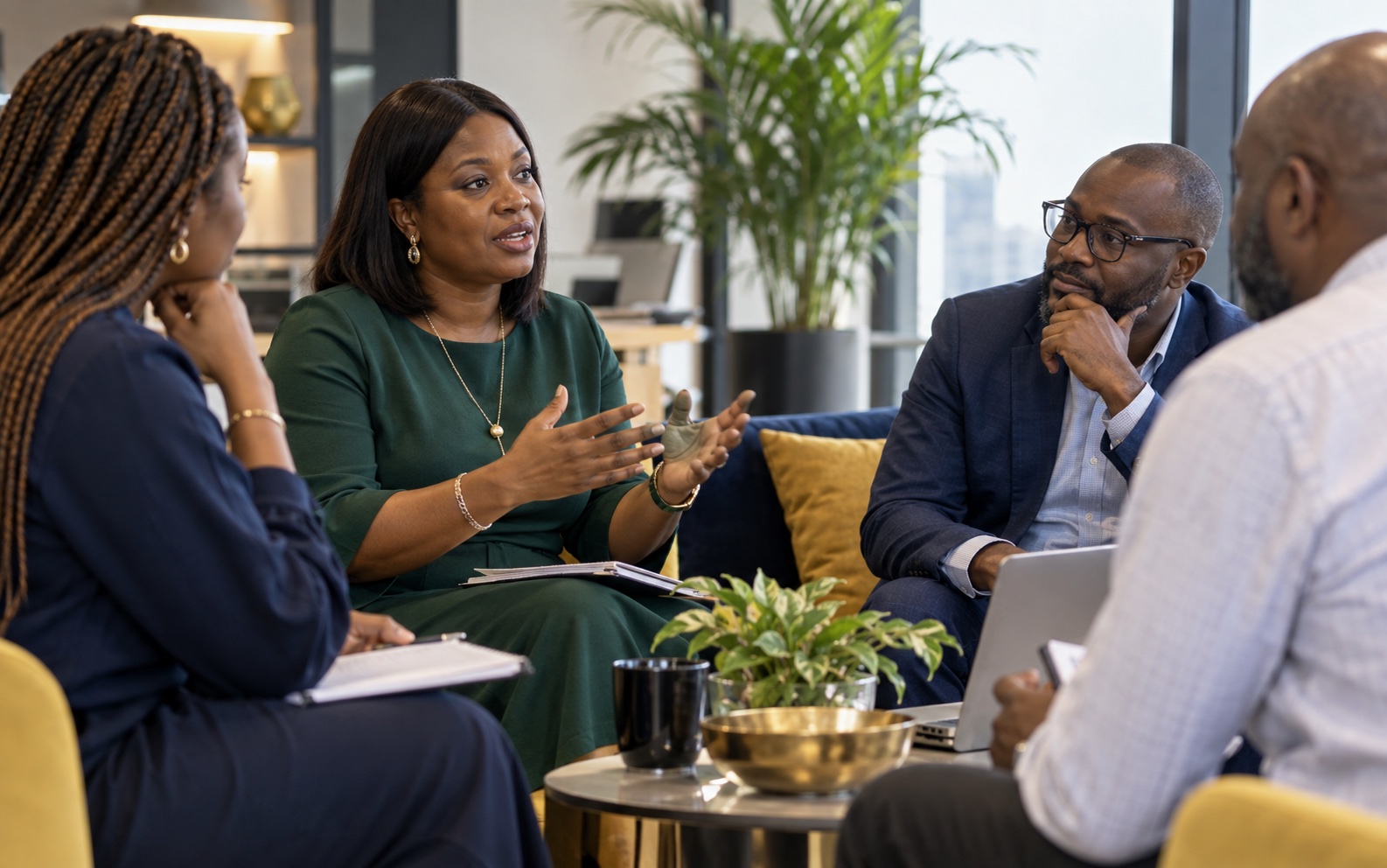 Nigerian employer and HR leaders discussing workforce financial wellbeing and pension responsibilities
